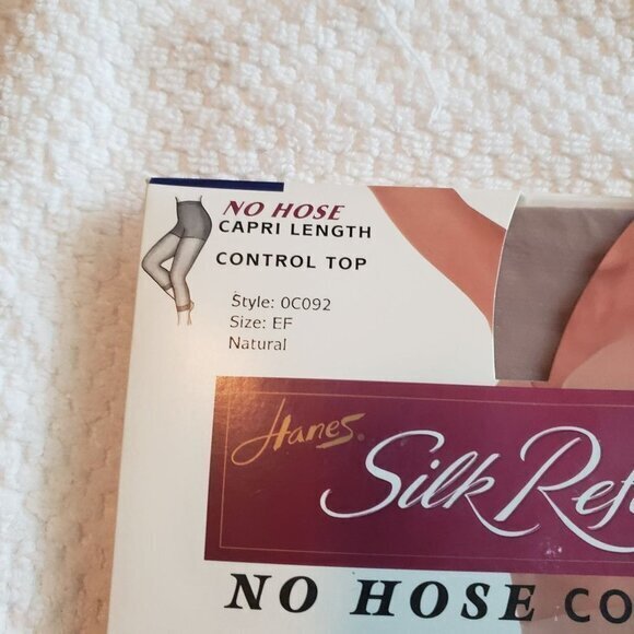 Hanes Silk Reflections Control Top‎ Capri Pantyhose EF Natural XL USA - Picture 5 of 7